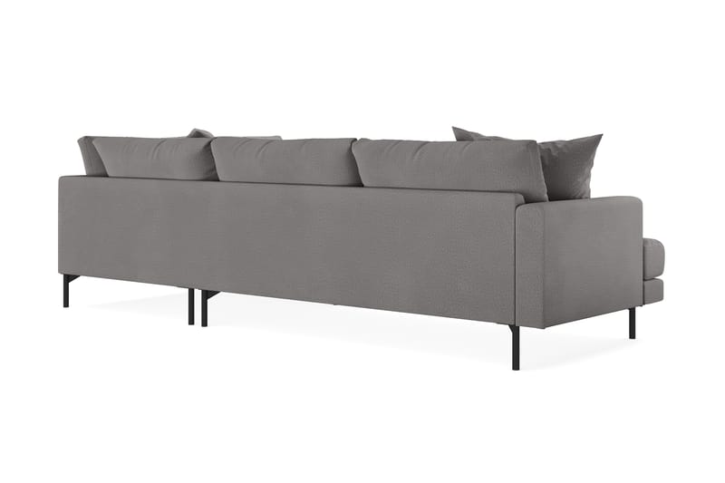 Menard 4-sits Högervänd L-formad Schäslongsoffa i Tyg - Mörkgrå - Möbler - Soffa - Divansoffa & schäslongsoffa - 4 sits soffa med divan