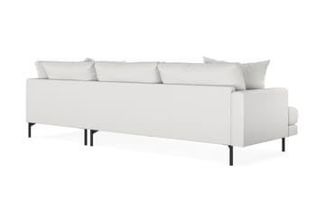 Menard 4-sits Högervänd L-formad Schäslongsoffa i Tyg - Vit - Möbler - Soffa - Divansoffa & schäslongsoffa - 4 sits soffa med divan