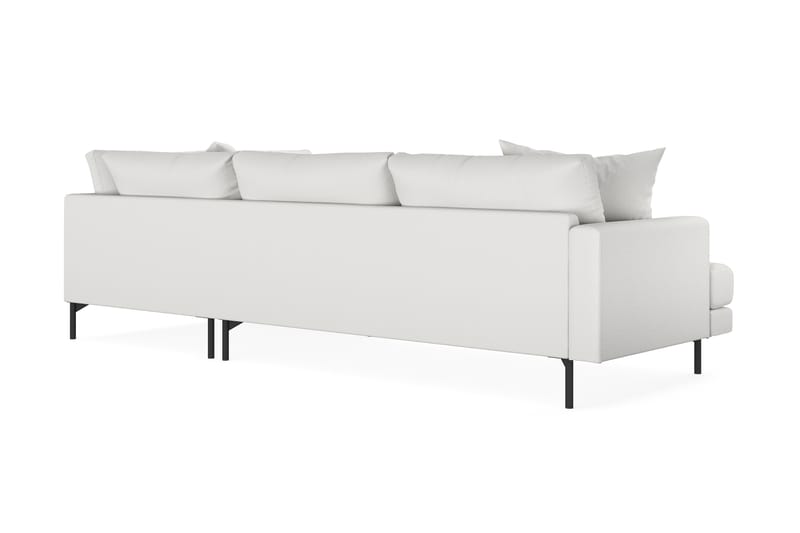 Menard 4-sits Högervänd L-formad Schäslongsoffa i Tyg - Vit - Möbler - Soffa - Divansoffa & schäslongsoffa - 4 sits soffa med divan