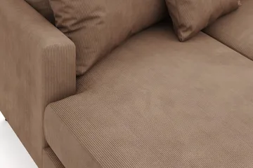 Menard 4-sits Högervänd Stor U-formad Djup Soffa med Divan och Schäslong i Manchester - Brun - Möbler - Soffa - Divansoffa & schäslongsoffa - 4 sits soffa med divan