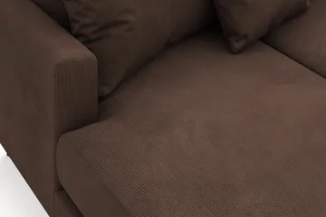 Menard 4-sits Högervänd Stor U-formad Djup Soffa med Divan och Schäslong i Manchester - Brun - Möbler - Soffa - Divansoffa & schäslongsoffa - 4 sits soffa med divan