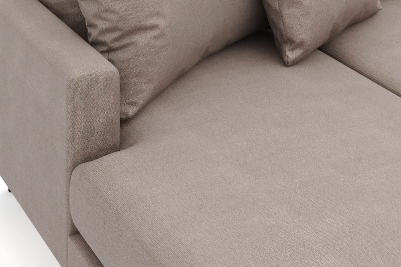 Menard 4-sits Högervänd Stor U-formad Djup Soffa med Divan och Schäslong i Tyg - Brun - Möbler - Soffa - Divansoffa & schäslongsoffa - 4 sits soffa med divan