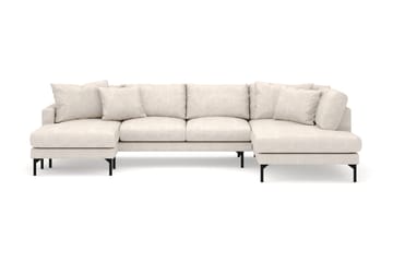 Menard 4-sits Högervänd U-formad Soffa med Divan och Schäslong i Tyg