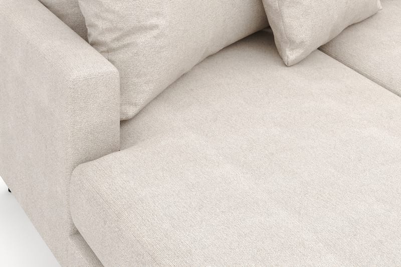Menard 4-sits Högervänd U-formad Soffa med Divan och Schäslong i Tyg - Beige - Möbler - Soffa - Divansoffa & schäslongsoffa - 4 sits soffa med divan