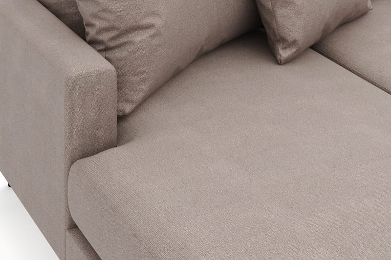 Menard 4-sits Högervänd U-formad Soffa med Divan och Schäslong i Tyg - Brun - Möbler - Soffa - Divansoffa & schäslongsoffa - 4 sits soffa med divan
