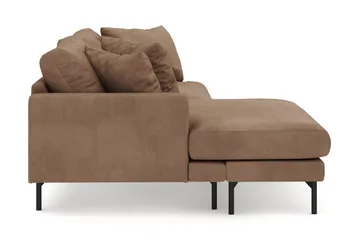 Menard 4-sits Vänstervänd L-formad Divansoffa i Manchester - Brun - Möbler - Soffa - Divansoffa & schäslongsoffa - 4 sits soffa med divan