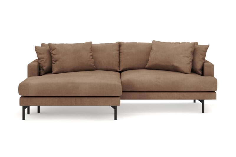 Menard 4-sits Vänstervänd L-formad Divansoffa i Manchester - Brun - Möbler - Soffa - Divansoffa & schäslongsoffa - 4 sits soffa med divan