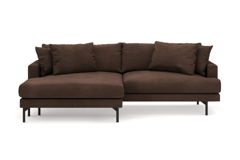 Menard 4-sits Vänstervänd L-formad Divansoffa i Manchester - Brun - Möbler - Soffa - Divansoffa & schäslongsoffa - 4 sits soffa med divan
