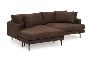 Menard 4-sits Vänstervänd L-formad Divansoffa i Manchester - Brun - Möbler - Soffa - Divansoffa & schäslongsoffa - 4 sits soffa med divan