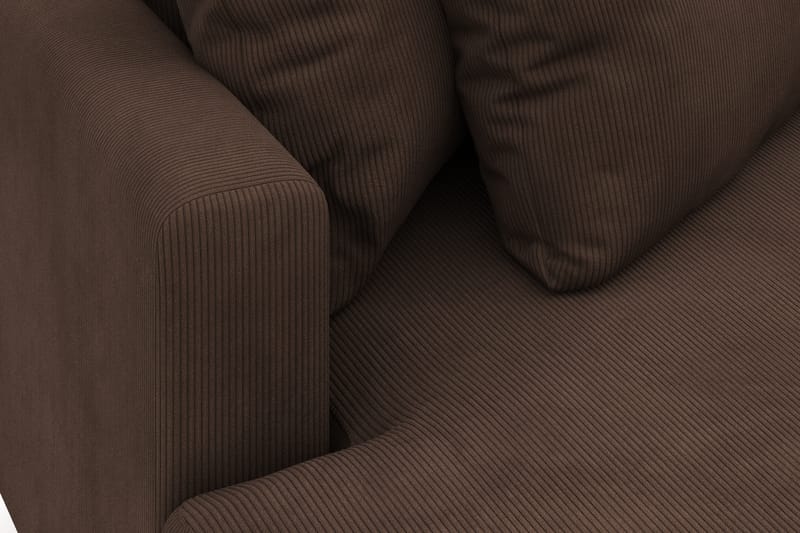 Menard 4-sits Vänstervänd L-formad Divansoffa i Manchester - Brun - Möbler - Soffa - Divansoffa & schäslongsoffa - 4 sits soffa med divan