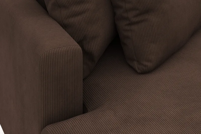 Menard 4-sits Vänstervänd L-formad Divansoffa i Manchester - Brun - Möbler - Soffa - Divansoffa & schäslongsoffa - 4 sits soffa med divan