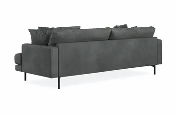 Menard 4-sits Vänstervänd L-formad Divansoffa i Manchester - Grå - Möbler - Soffa - Divansoffa & schäslongsoffa - 4 sits soffa med divan