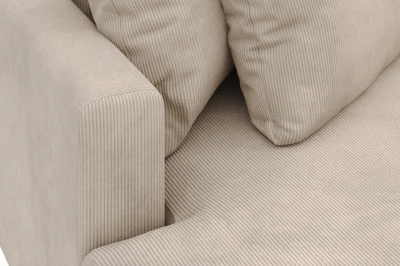 Menard 4-sits Vänstervänd L-formad Divansoffa i Manchester - Greige - Möbler - Soffa - Divansoffa & schäslongsoffa - 4 sits soffa med divan