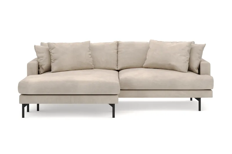 Menard 4-sits Vänstervänd L-formad Divansoffa i Manchester - Greige - Möbler - Soffa - Divansoffa & schäslongsoffa - 4 sits soffa med divan