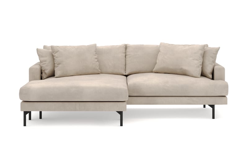 Menard 4-sits Vänstervänd L-formad Divansoffa i Manchester - Greige - Möbler - Soffa - Divansoffa & schäslongsoffa - 4 sits soffa med divan