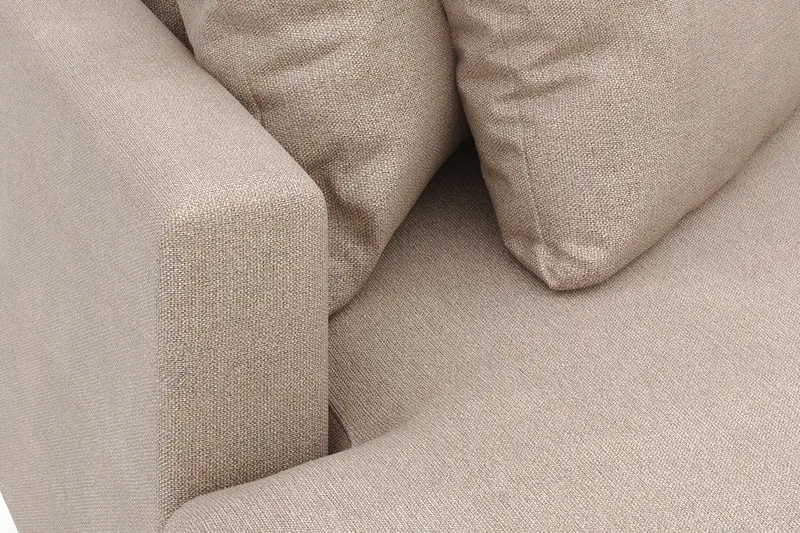Menard 4-sits Vänstervänd L-formad Divansoffa i Tyg - Beige - Möbler - Soffa - Divansoffa & schäslongsoffa - 4 sits soffa med divan