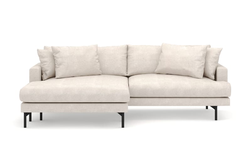 Menard 4-sits Vänstervänd L-formad Divansoffa i Tyg - Beige - Möbler - Soffa - Divansoffa & schäslongsoffa - 4 sits soffa med divan
