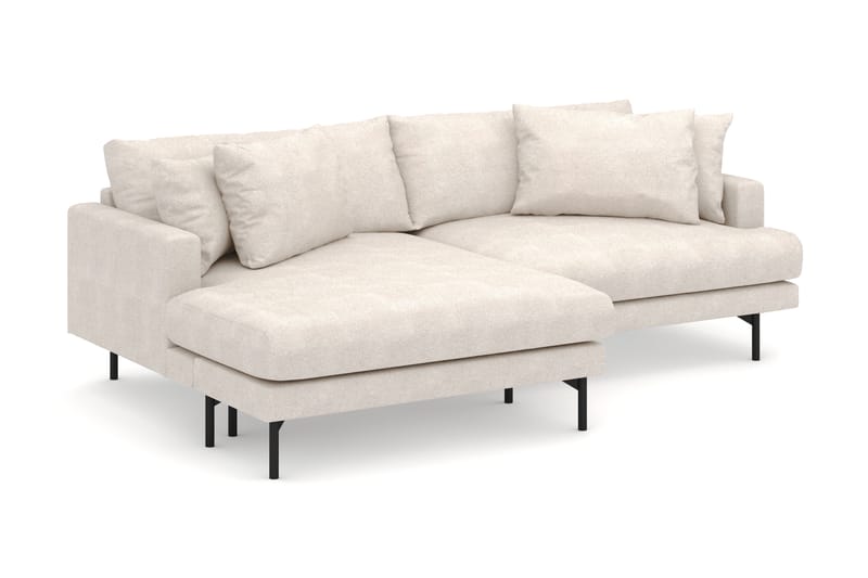 Menard 4-sits Vänstervänd L-formad Divansoffa i Tyg - Beige - Möbler - Soffa - Divansoffa & schäslongsoffa - 4 sits soffa med divan