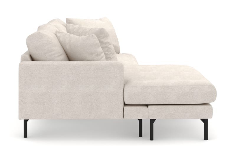 Menard 4-sits Vänstervänd L-formad Divansoffa i Tyg - Beige - Möbler - Soffa - Divansoffa & schäslongsoffa - 4 sits soffa med divan