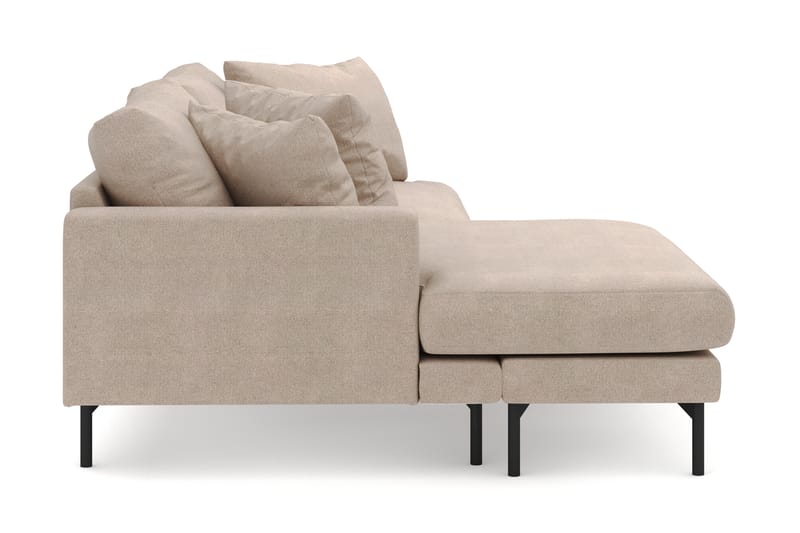 Menard 4-sits Vänstervänd L-formad Divansoffa i Tyg - Beige - Möbler - Soffa - Divansoffa & schäslongsoffa - 4 sits soffa med divan