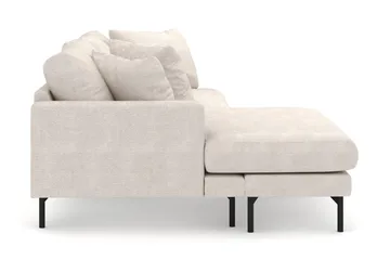 Menard 4-sits Vänstervänd L-formad Divansoffa i Tyg - Beige - Möbler - Soffa - Divansoffa & schäslongsoffa - 4 sits soffa med divan