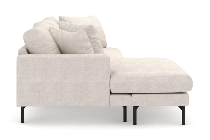 Menard 4-sits Vänstervänd L-formad Divansoffa i Tyg - Beige - Möbler - Soffa - Divansoffa & schäslongsoffa - 4 sits soffa med divan