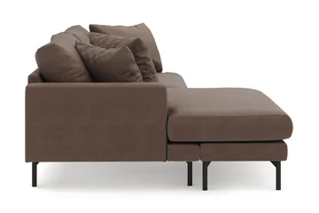 Menard 4-sits Vänstervänd L-formad Divansoffa i Tyg - Brun - Möbler - Soffa - Divansoffa & schäslongsoffa - 4 sits soffa med divan