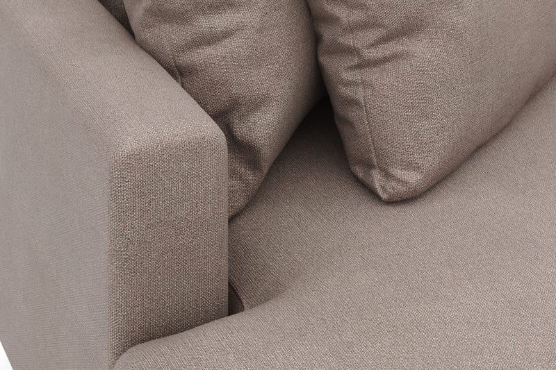 Menard 4-sits Vänstervänd L-formad Divansoffa i Tyg - Brun - Möbler - Soffa - Divansoffa & schäslongsoffa - 4 sits soffa med divan
