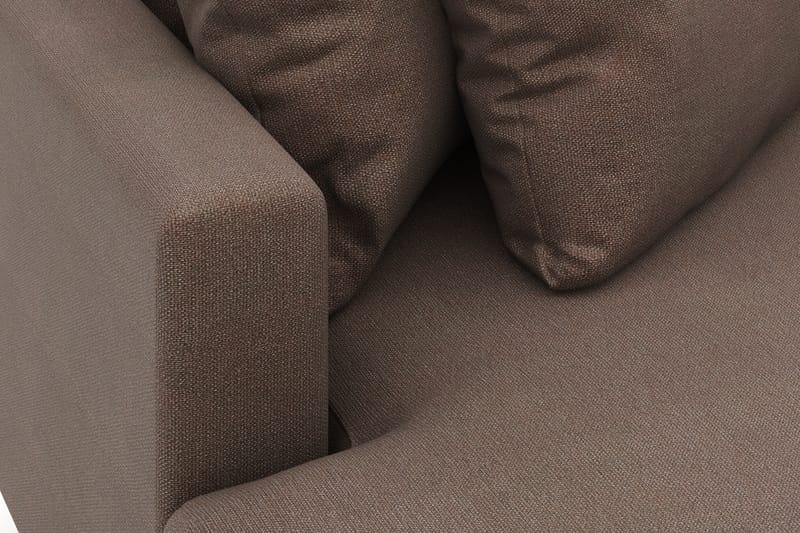 Menard 4-sits Vänstervänd L-formad Divansoffa i Tyg - Brun - Möbler - Soffa - Divansoffa & schäslongsoffa - 4 sits soffa med divan