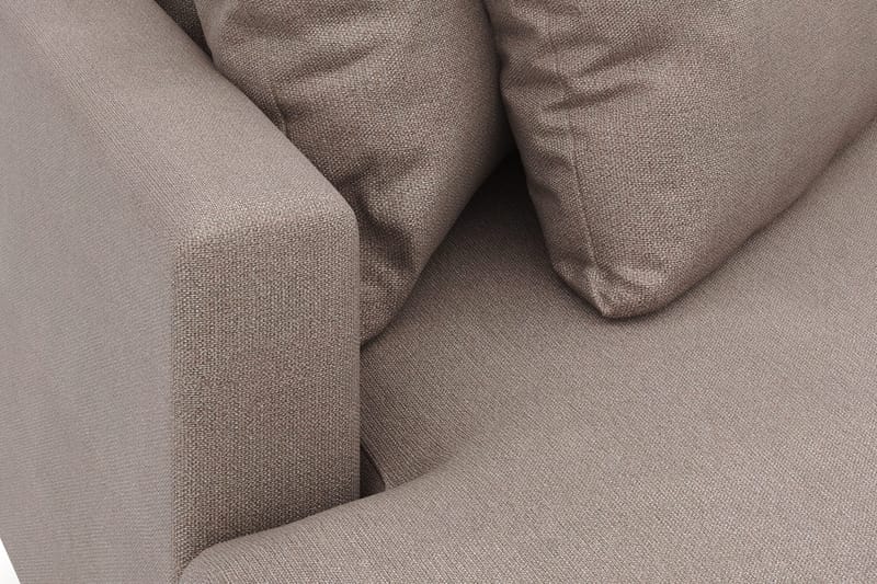 Menard 4-sits Vänstervänd L-formad Divansoffa i Tyg - Brun - Möbler - Soffa - Divansoffa & schäslongsoffa - 4 sits soffa med divan