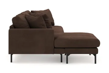 Menard 4-sits Vänstervänd L-formad Djup Divansoffa i Manchester - Brun - Möbler - Soffa - Divansoffa & schäslongsoffa - 3 sits soffa med divan