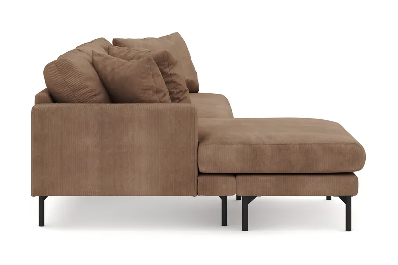 Menard 4-sits Vänstervänd L-formad Djup Divansoffa i Manchester - Brun - Möbler - Soffa - Divansoffa & schäslongsoffa - 4 sits soffa med divan