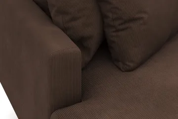 Menard 4-sits Vänstervänd L-formad Djup Divansoffa i Manchester - Brun - Möbler - Soffa - Divansoffa & schäslongsoffa - 3 sits soffa med divan