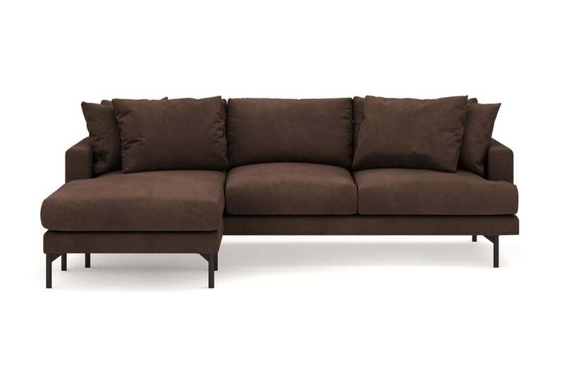 Menard 4-sits Vänstervänd L-formad Djup Divansoffa i Manchester - Brun - Möbler - Soffa - Divansoffa & schäslongsoffa - 3 sits soffa med divan