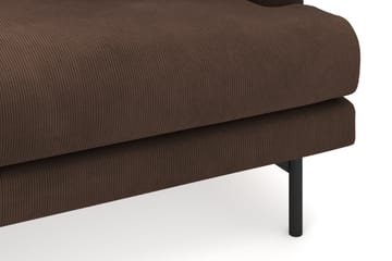 Menard 4-sits Vänstervänd L-formad Djup Divansoffa i Manchester - Brun - Möbler - Soffa - Divansoffa & schäslongsoffa - 3 sits soffa med divan