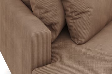 Menard 4-sits Vänstervänd L-formad Djup Divansoffa i Manchester - Brun - Möbler - Soffa - Divansoffa & schäslongsoffa - 4 sits soffa med divan