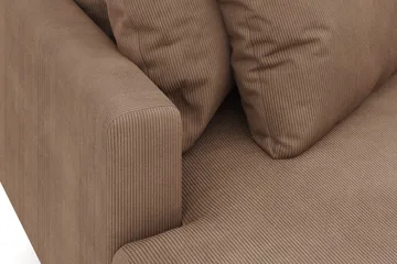 Menard 4-sits Vänstervänd L-formad Djup Divansoffa i Manchester - Brun - Möbler - Soffa - Divansoffa & schäslongsoffa - 4 sits soffa med divan