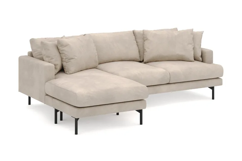 Menard 4-sits Vänstervänd L-formad Djup Divansoffa i Manchester - Greige - Möbler - Soffa - Divansoffa & schäslongsoffa - 4 sits soffa med divan