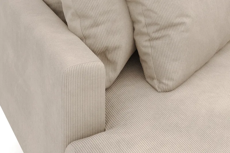 Menard 4-sits Vänstervänd L-formad Djup Divansoffa i Manchester - Greige - Möbler - Soffa - Divansoffa & schäslongsoffa - 4 sits soffa med divan