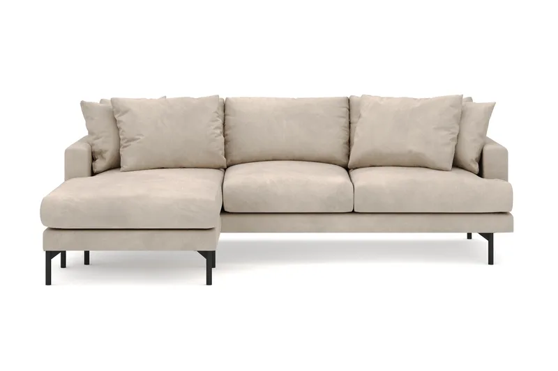 Menard 4-sits Vänstervänd L-formad Djup Divansoffa i Manchester - Greige - Möbler - Soffa - Divansoffa & schäslongsoffa - 4 sits soffa med divan