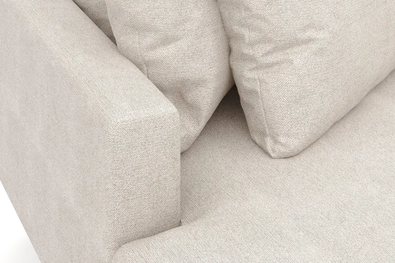 Menard 4-sits Vänstervänd L-formad Djup Divansoffa i Tyg - Beige - Möbler - Soffa - Divansoffa & schäslongsoffa - 4 sits soffa med divan