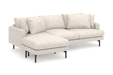 Menard 4-sits Vänstervänd L-formad Djup Divansoffa i Tyg - Beige - Möbler - Soffa - Divansoffa & schäslongsoffa - 4 sits soffa med divan