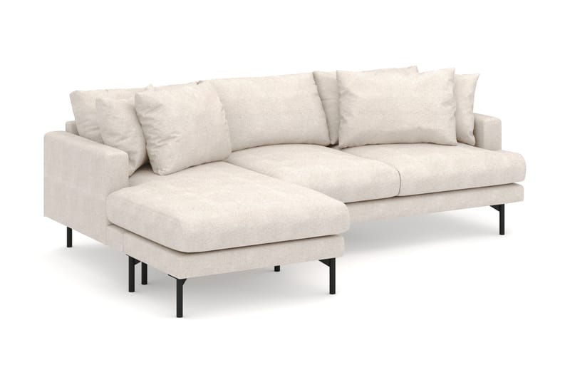 Menard 4-sits Vänstervänd L-formad Djup Divansoffa i Tyg - Beige - Möbler - Soffa - Divansoffa & schäslongsoffa - 4 sits soffa med divan