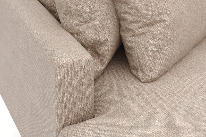 Menard 4-sits Vänstervänd L-formad Djup Divansoffa i Tyg - Beige - Möbler - Soffa - Divansoffa & schäslongsoffa - 4 sits soffa med divan