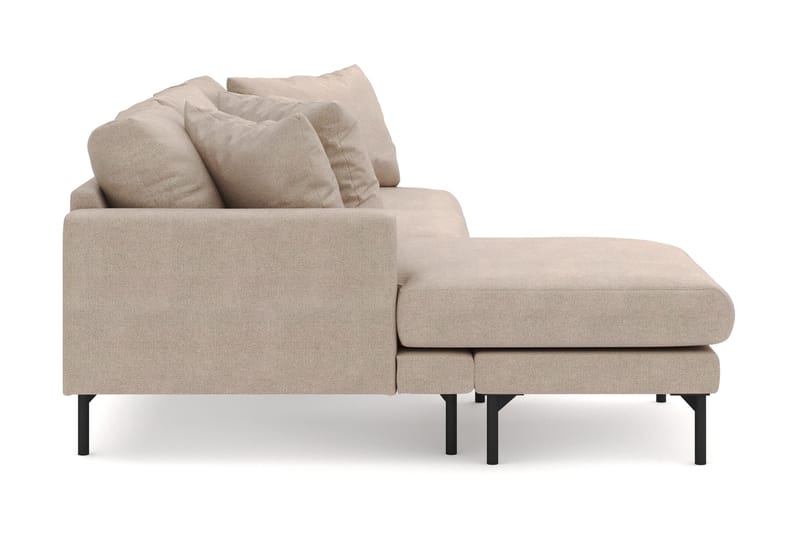 Menard 4-sits Vänstervänd L-formad Djup Divansoffa i Tyg - Beige - Möbler - Soffa - Divansoffa & schäslongsoffa - 4 sits soffa med divan