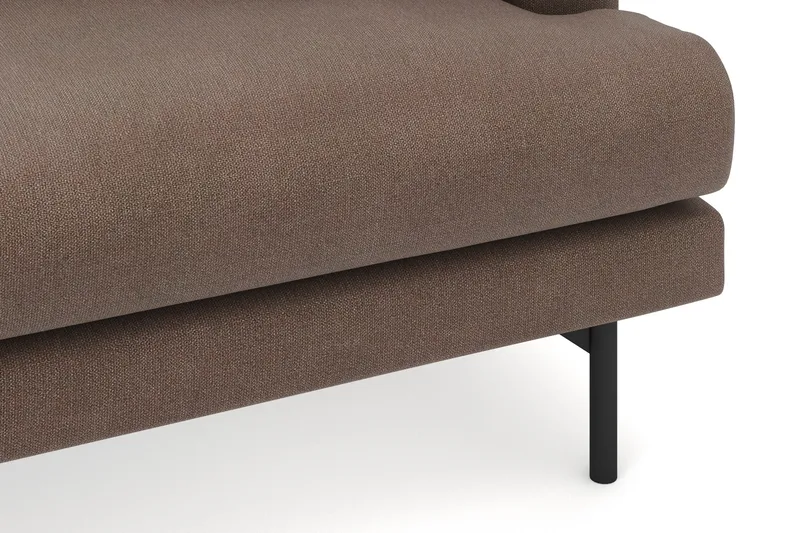 Menard 4-sits Vänstervänd L-formad Djup Divansoffa i Tyg - Brun - Möbler - Soffa - Divansoffa & schäslongsoffa - 3 sits soffa med divan