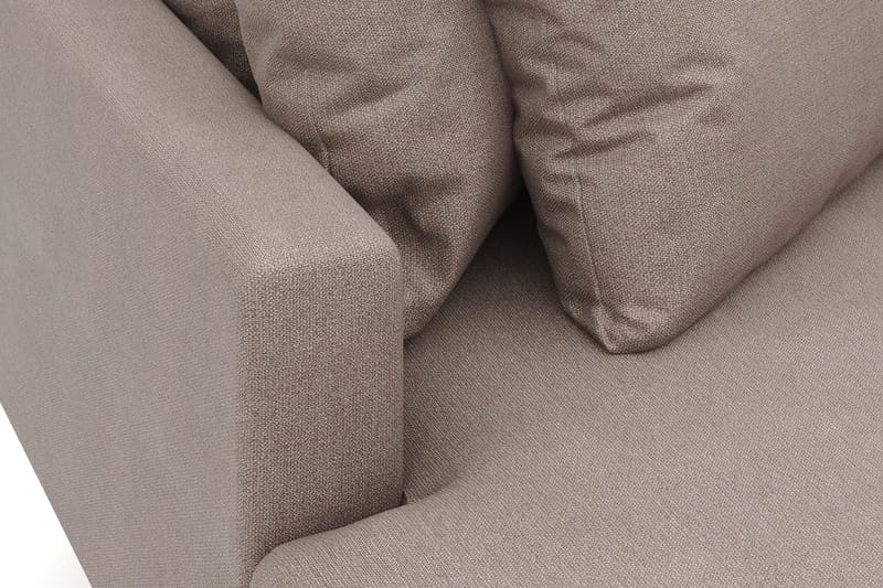 Menard 4-sits Vänstervänd L-formad Djup Divansoffa i Tyg - Brun - Möbler - Soffa - Divansoffa & schäslongsoffa - 3 sits soffa med divan