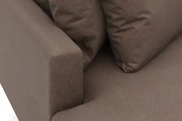 Menard 4-sits Vänstervänd L-formad Djup Divansoffa i Tyg - Brun - Möbler - Soffa - Divansoffa & schäslongsoffa - 3 sits soffa med divan