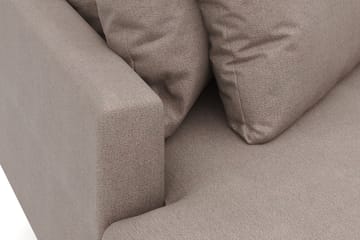 Menard 4-sits Vänstervänd L-formad Djup Divansoffa i Tyg - Brun - Möbler - Soffa - Divansoffa & schäslongsoffa - 3 sits soffa med divan