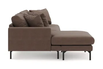 Menard 4-sits Vänstervänd L-formad Djup Divansoffa i Tyg - Brun - Möbler - Soffa - Divansoffa & schäslongsoffa - 3 sits soffa med divan
